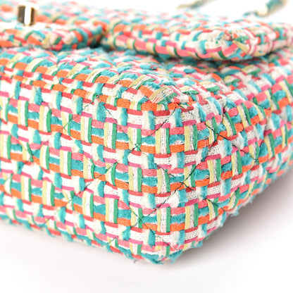 Chanel Tweed Quilted Mini Rectangular Flap Multicolor 12 of 12