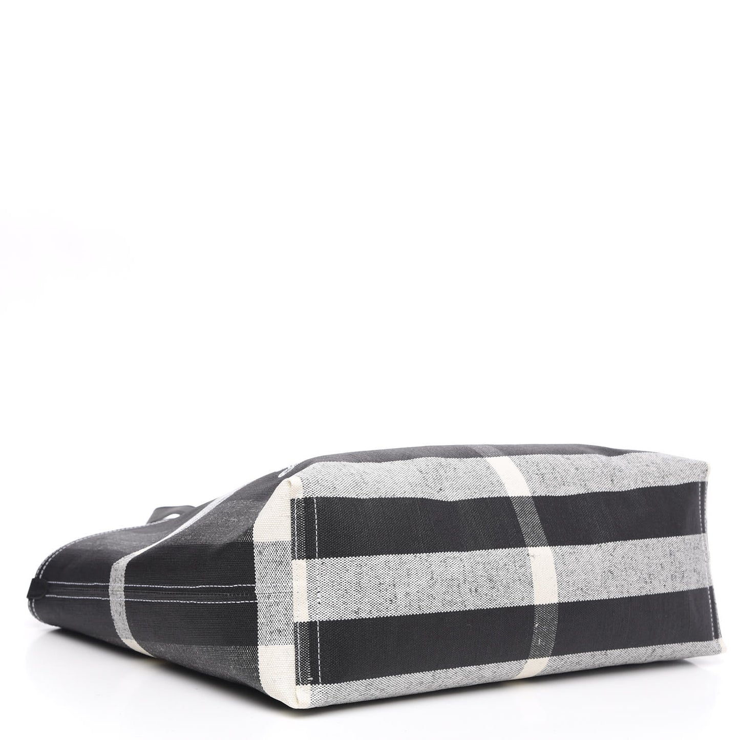 Coated Canvas Mega Check Medium Doodle Tote Black White