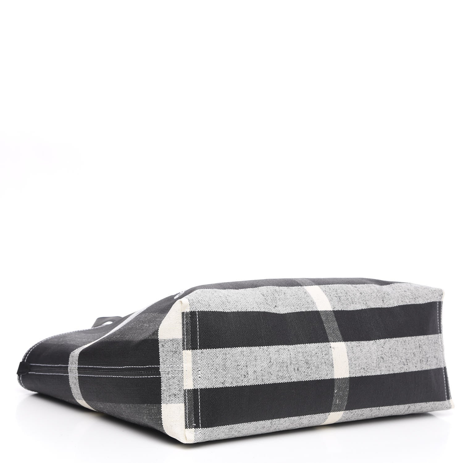 Burberry Coated Canvas Mega Check Medium Doodle Tote Black White 4 of 10