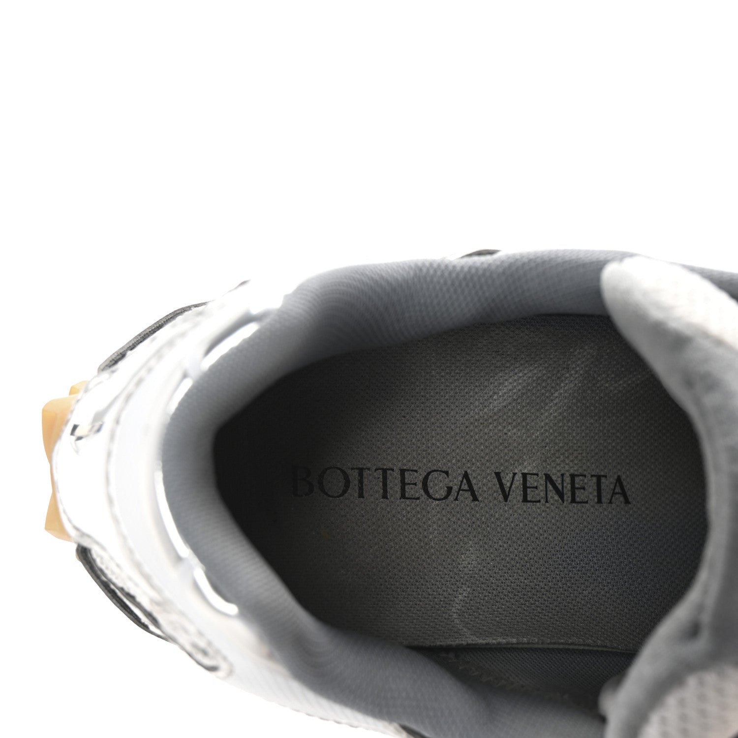 Bottega Veneta Calfskin Fishnet Fabric Orbit Sneakers 37 Silver White 8 of 10