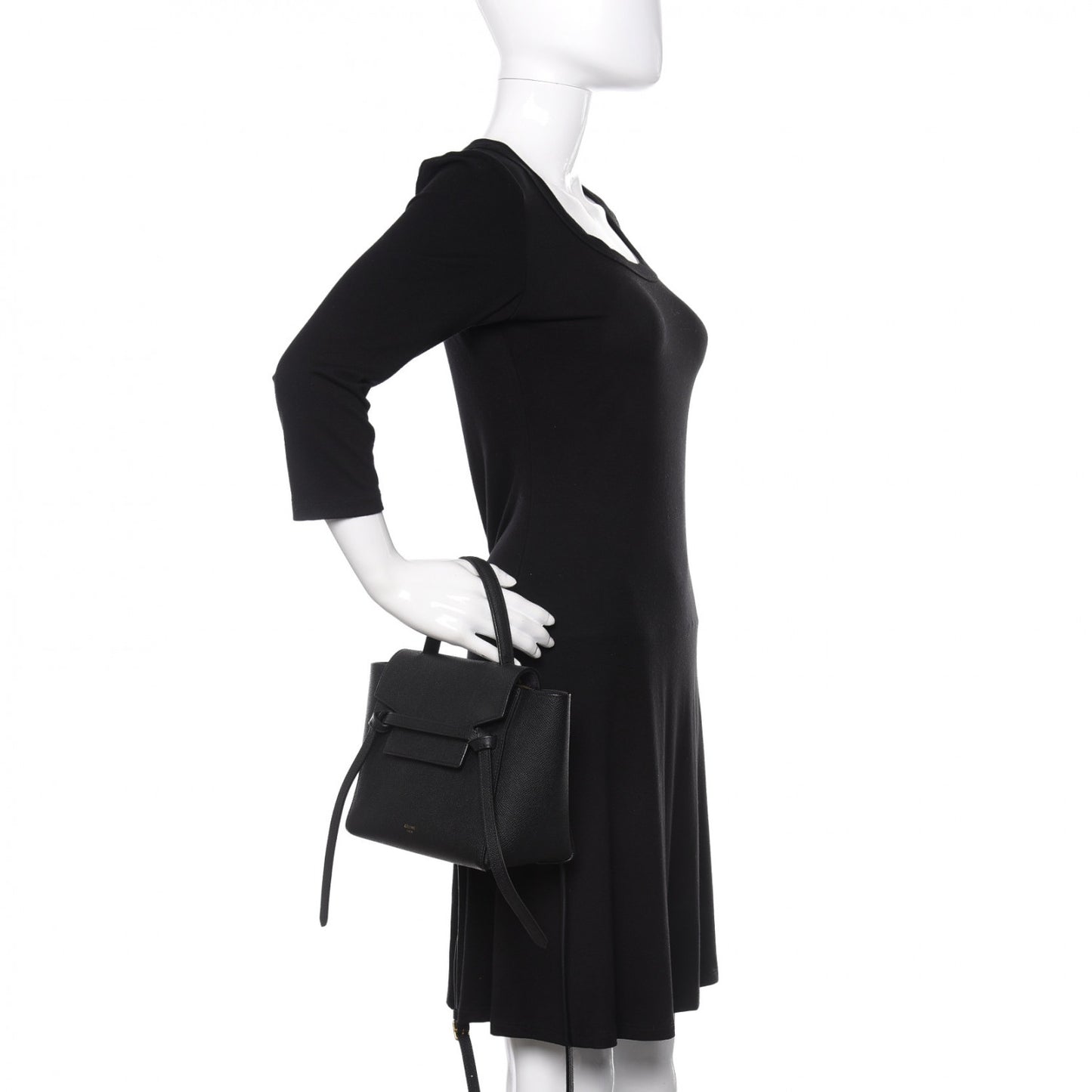 Grained Calfskin Nano Belt Bag Black