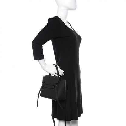 Celine Grained Calfskin Nano Belt Bag Black 2 of 9