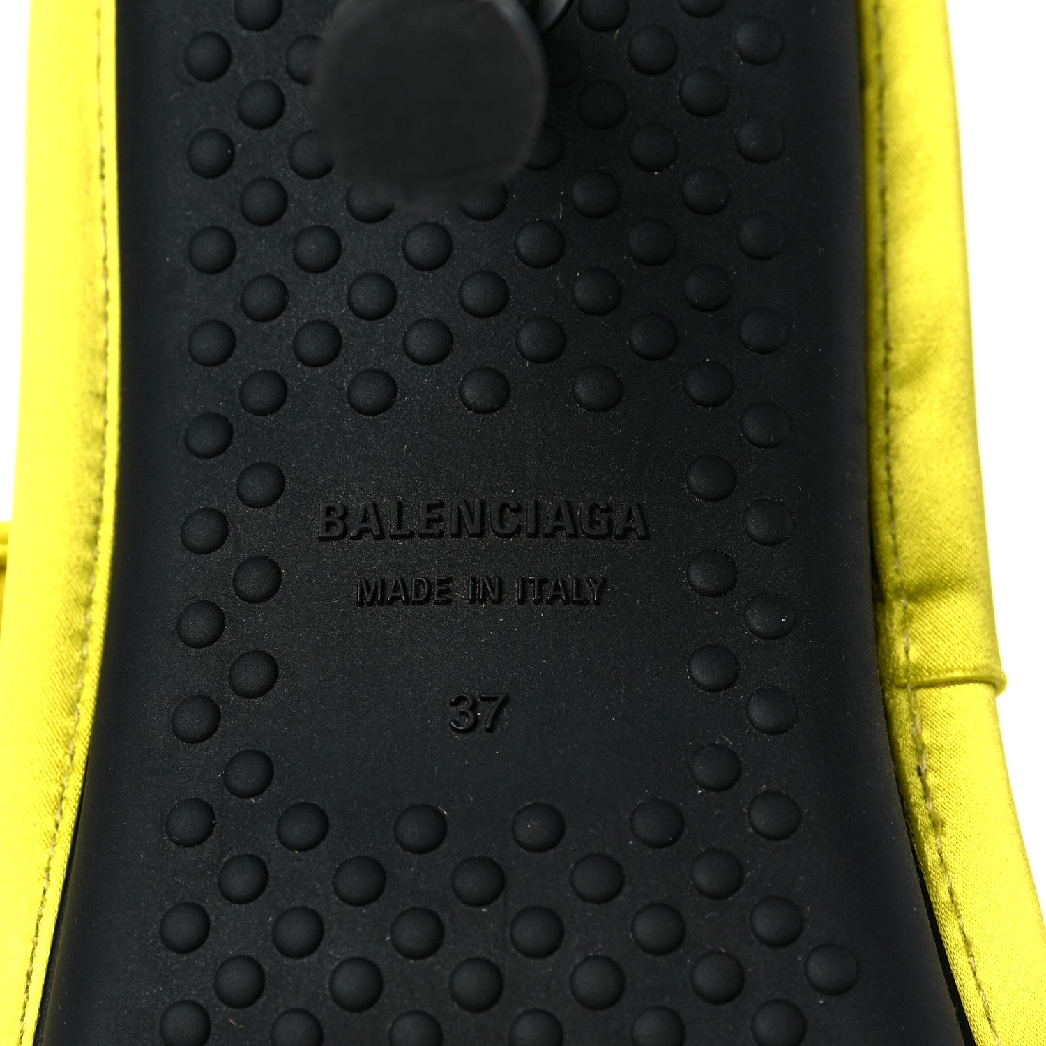 Balenciaga Satin Quilted Home 80mm Sandals 37 Lime 6 of 9