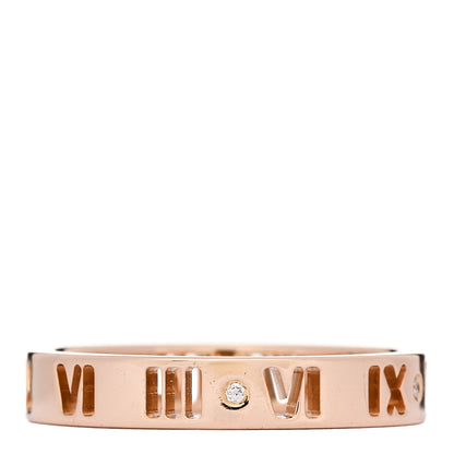 Tiffany 18K Rose Gold Diamond Atlas Pierced Ring 55 7.25 3 of 5