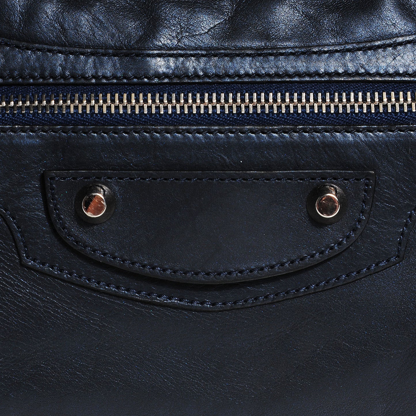 Iridescent Agneau Classic Hardware First Bleu Mineral