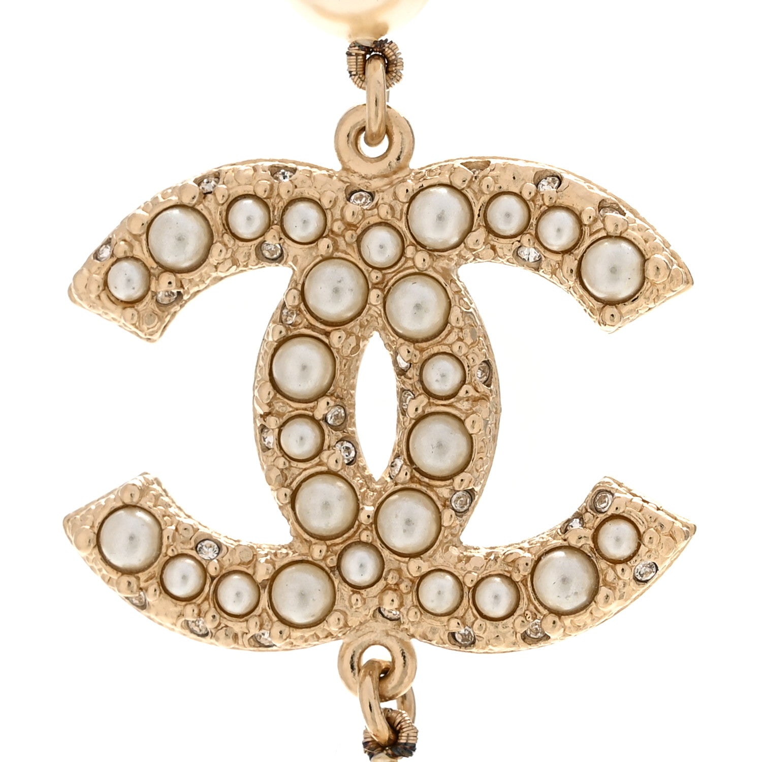 Chanel Pearl CC 100th Anniversary Necklace Light Gold 4 of 6