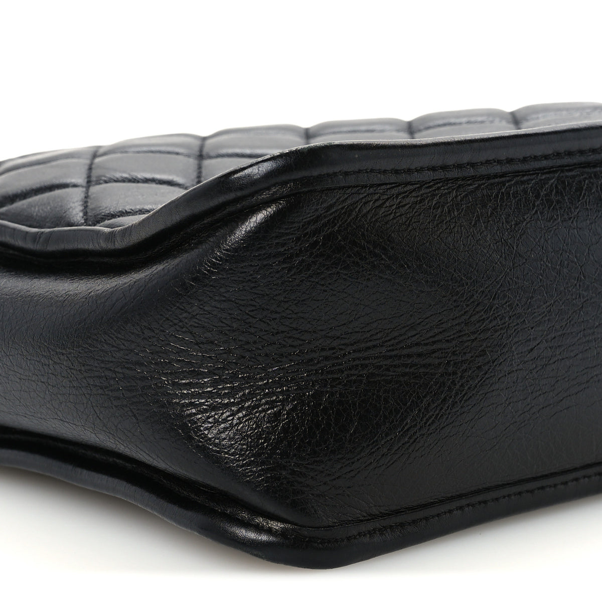 Chanel Aged Calfskin Quilted Large Working Vibe Camera Case Black 9 of 10