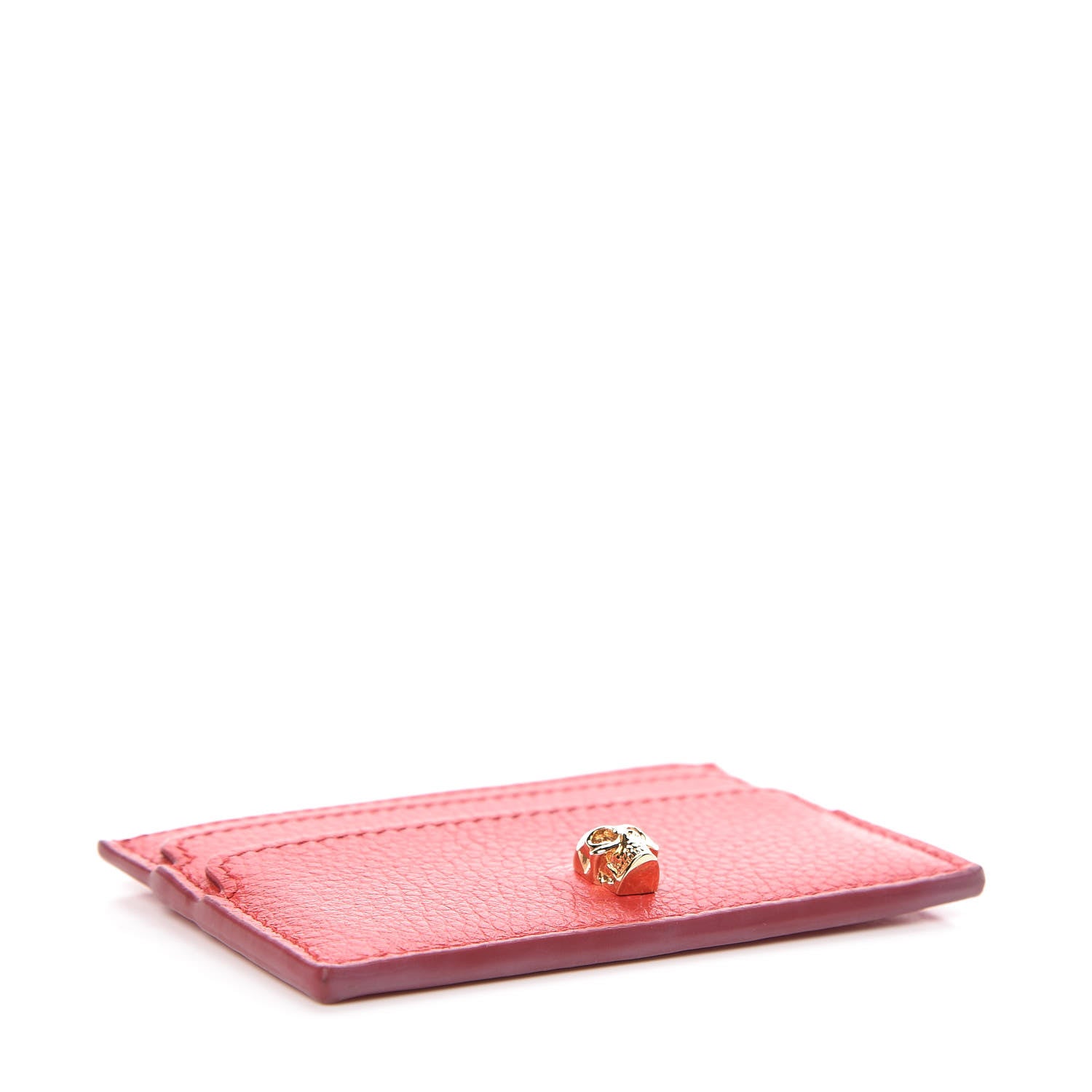 Alexander McQueen Calfskin Skull Card Holder Scarlet Red 4 of 8