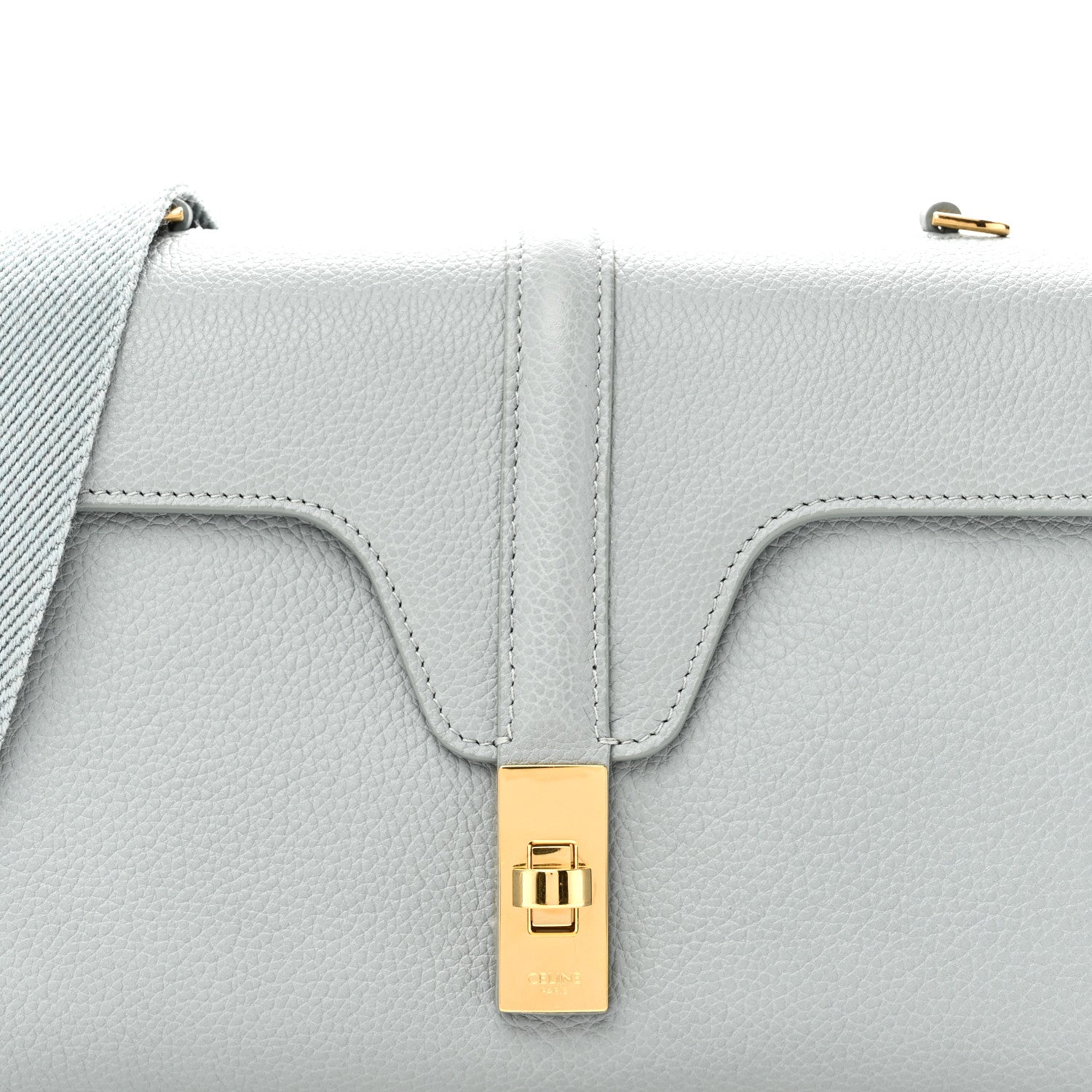 Celine Grained Calfskin Teen Soft 16 Shoulder Bag Ice Blue 8 of 11