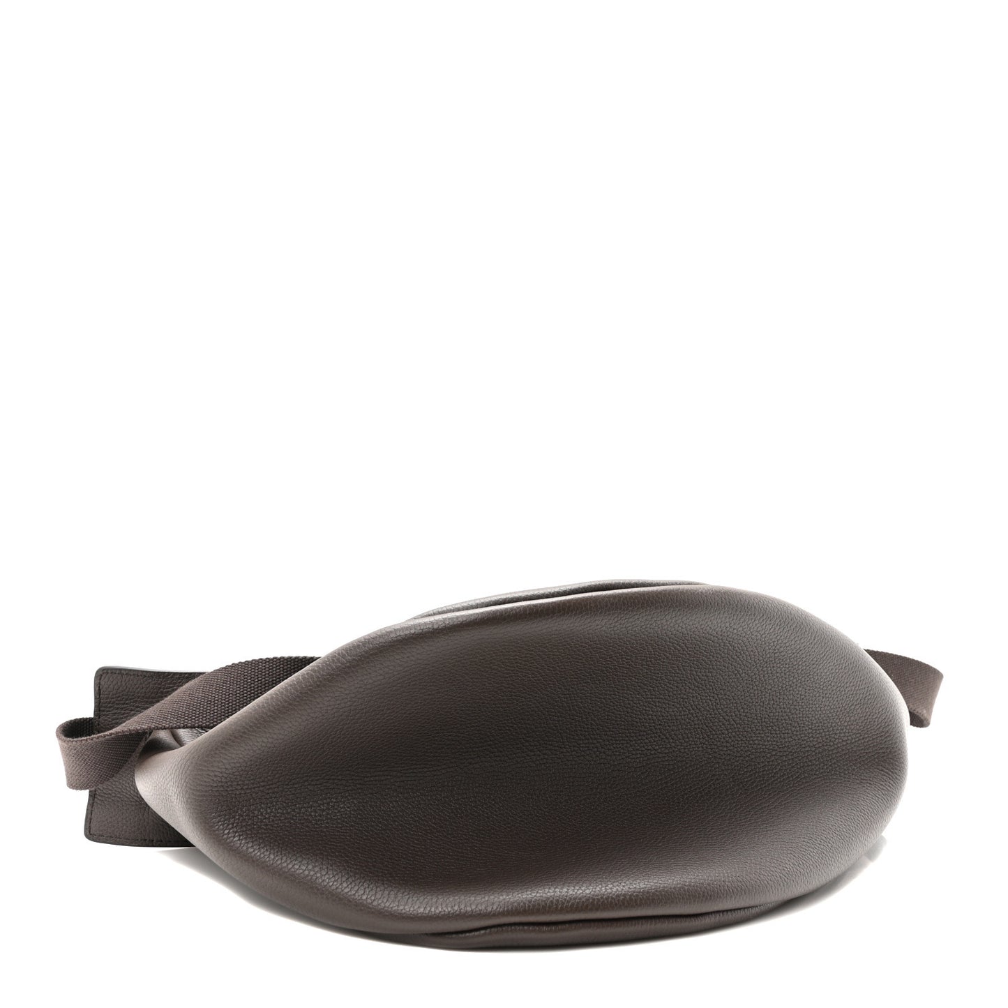 Grained Calfskin Large Slouchy Banana Bag Brunette