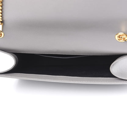Saint Laurent Grain De Poudre Large Classic Monogram Kate Satchel Earth 4 of 9