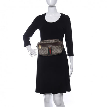 Gucci Soft GG Supreme Monogram Medium Ophidia Belt Bag Dark Brown 2 of 10