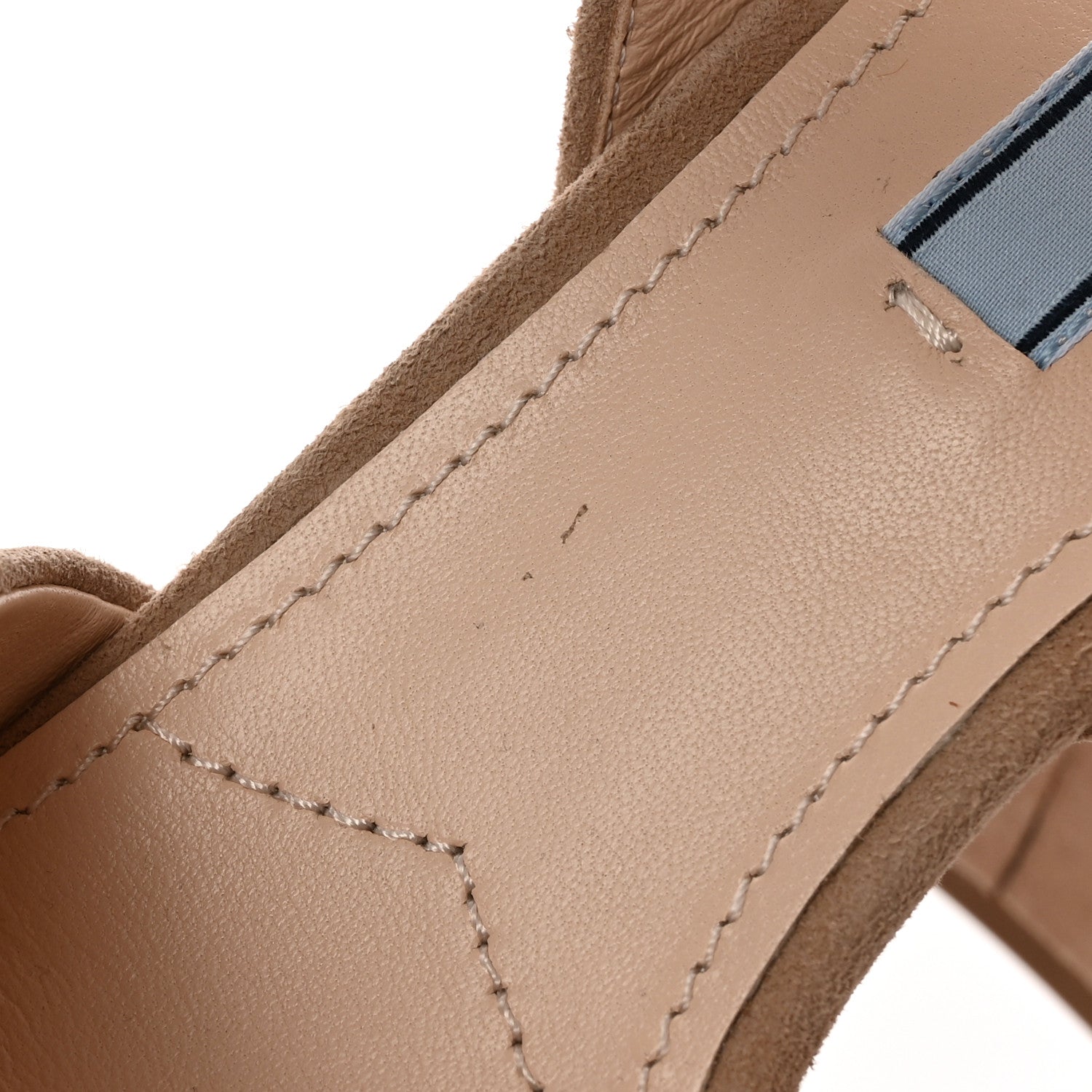 Prada Suede Crisscross Platform 30/105mm Sandals 36.5 Taupe 9 of 12