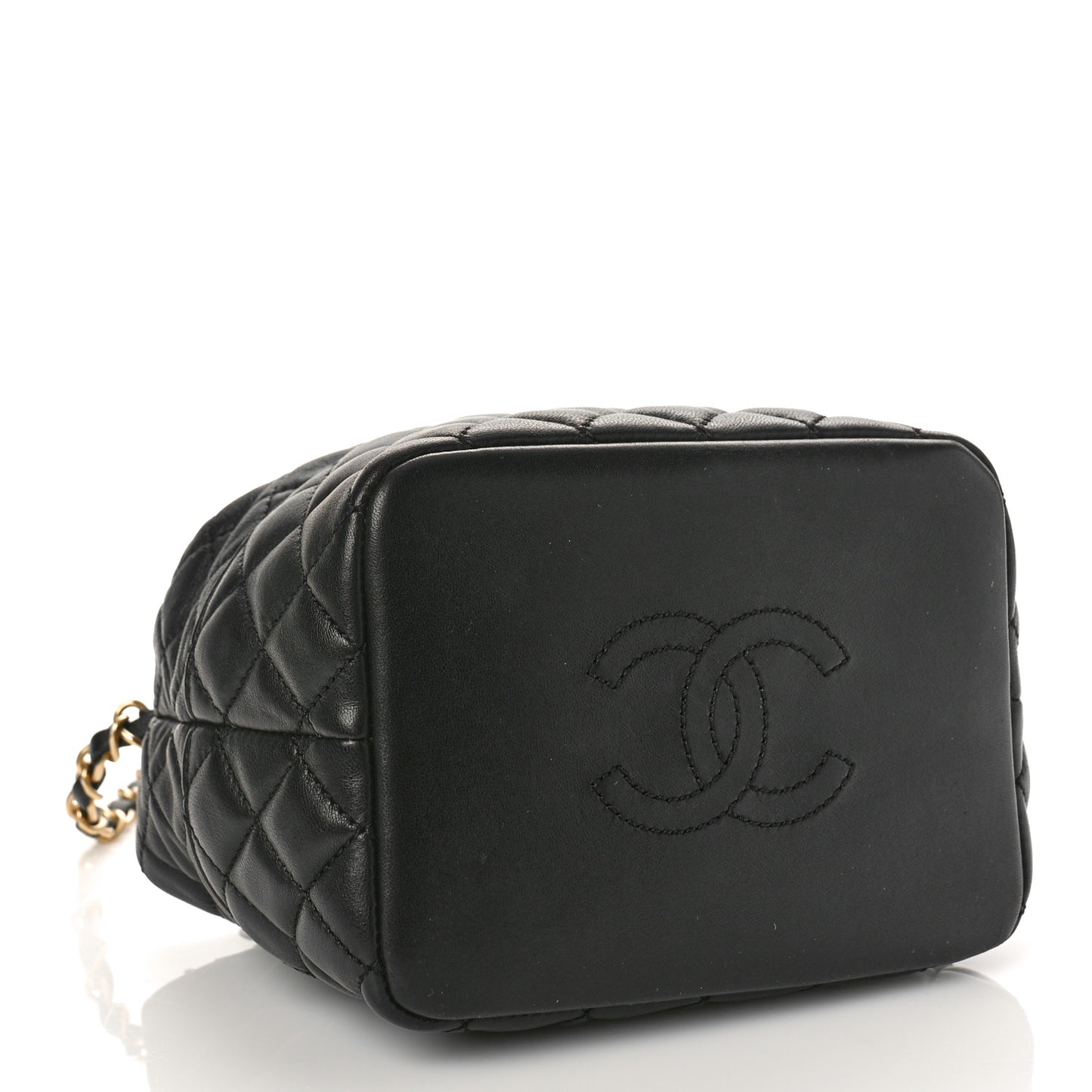 Lambskin Quilted Small Hobo Black