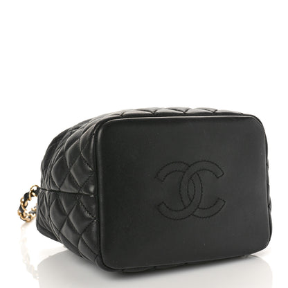 Chanel Lambskin Quilted Small Hobo Black 4 of 9