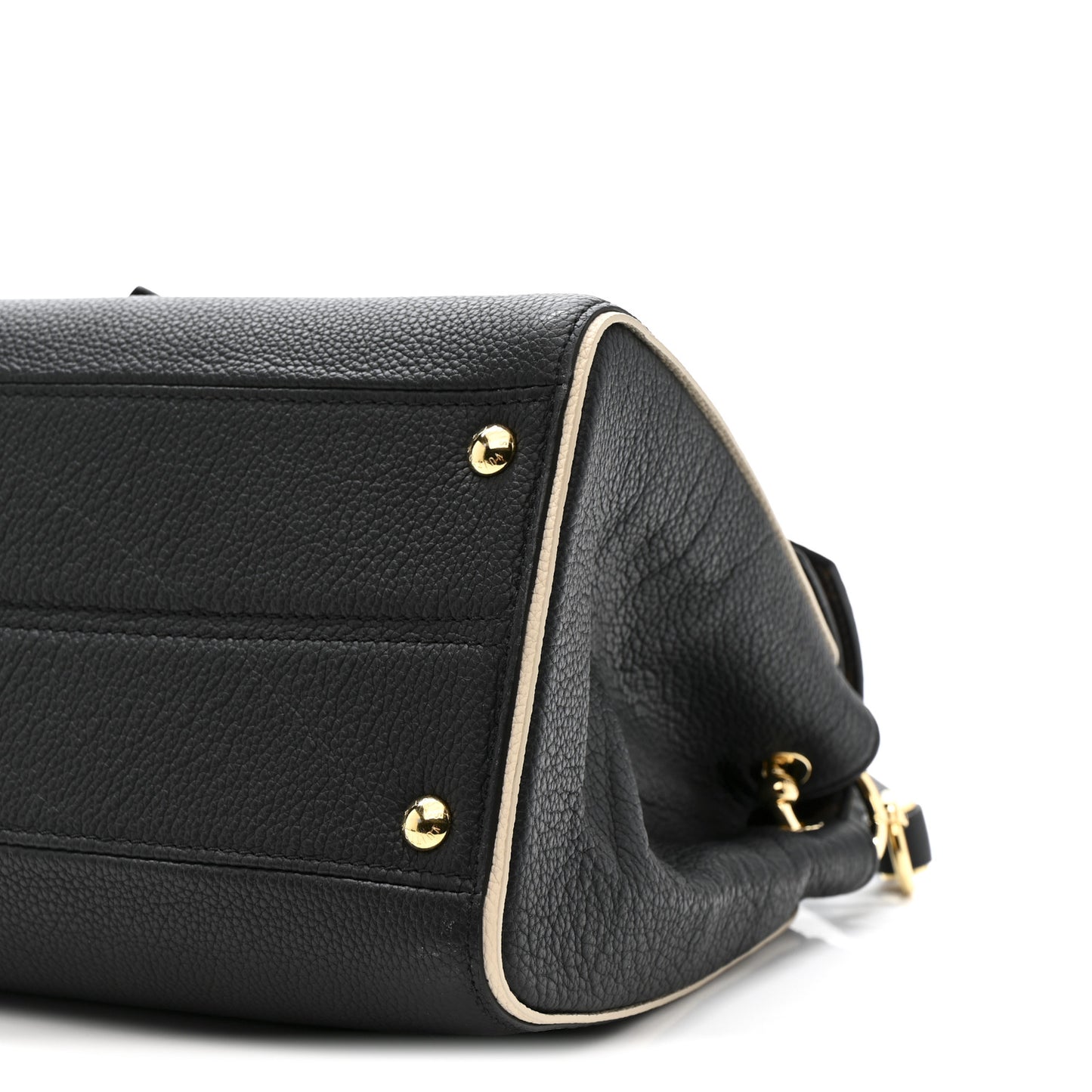 Grained Calfskin Monogram Double V Black
