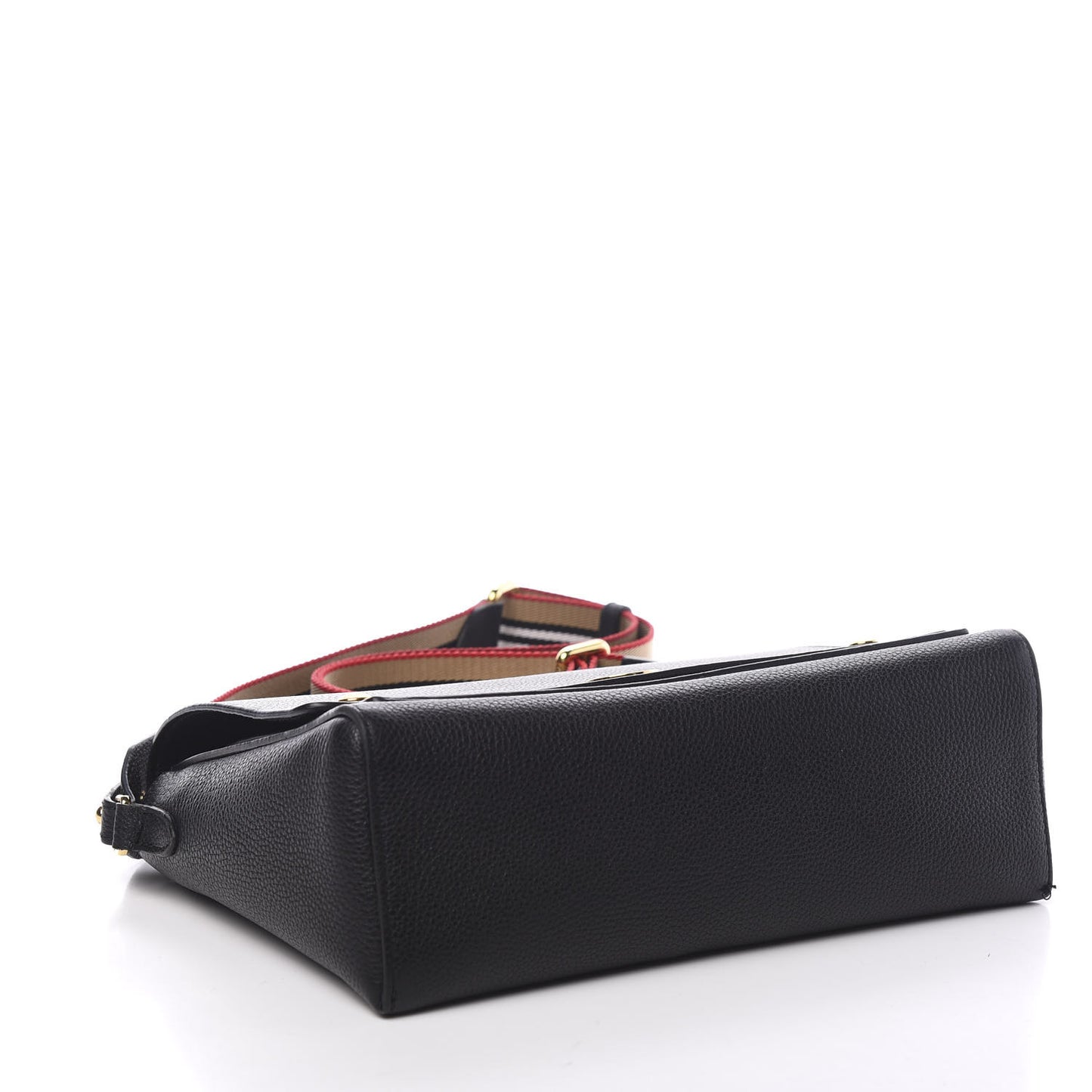 Grainy Calfskin Note Crossbody Bag Black