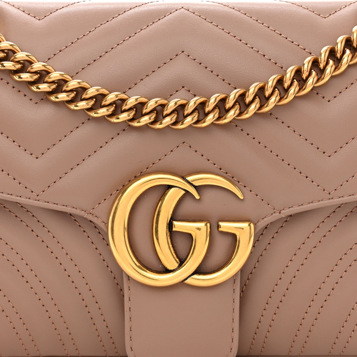 Gucci Calfskin Matelasse Small GG Marmont Shoulder Bag Porcelain Rose 8 of 10