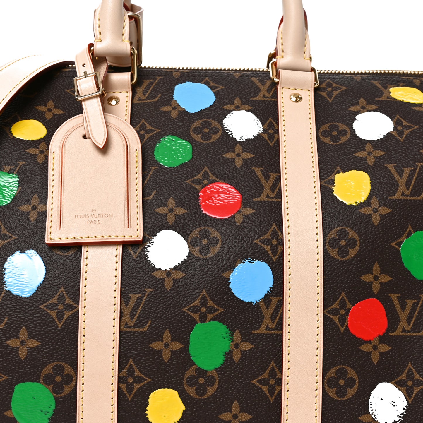LV X YK Monogram Dots Keepall Bandouliere 45
