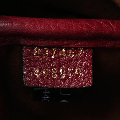 Gucci Grained Calfskin Softbit Medium Shoulder Bag Rosso Ancora 7 of 10