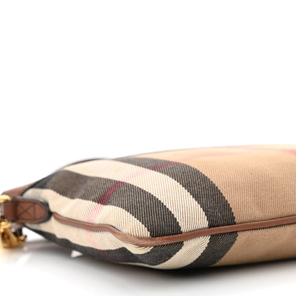 Burberry House Check Derby Peyton Crossbody Clutch Bag Tan 10 of 15