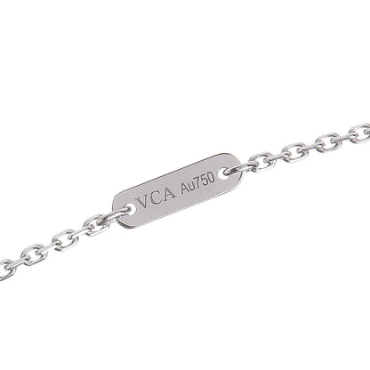Van Cleef & Arpels 18K White Gold Diamond Mini Frivole Pendant Necklace 4 of 8