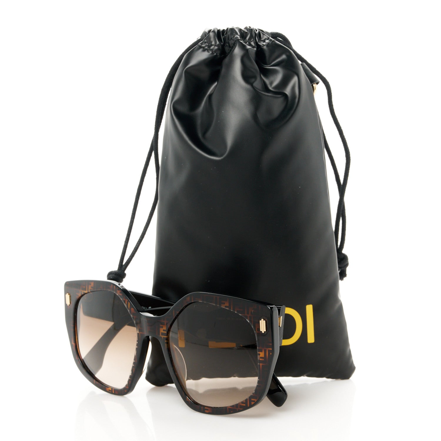 Fendi Acetate FF Fendi Butterfly Sunglasses FE40017I Havana 8 of 8