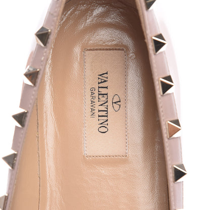 Valentino Garavani Patent Nappa Rockstud Ballerina Flats 40.5 Water Rose Poudre 9 of 17