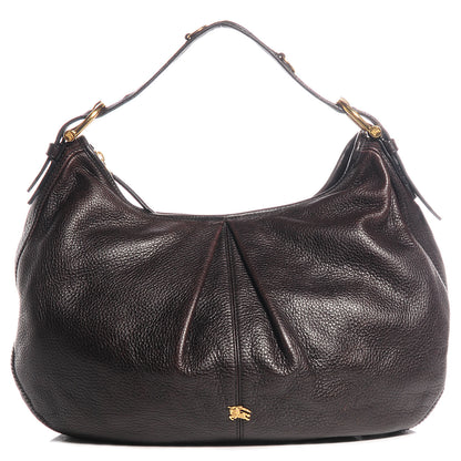 Burberry Leather Malika Hobo Dark Brown 1 of 8