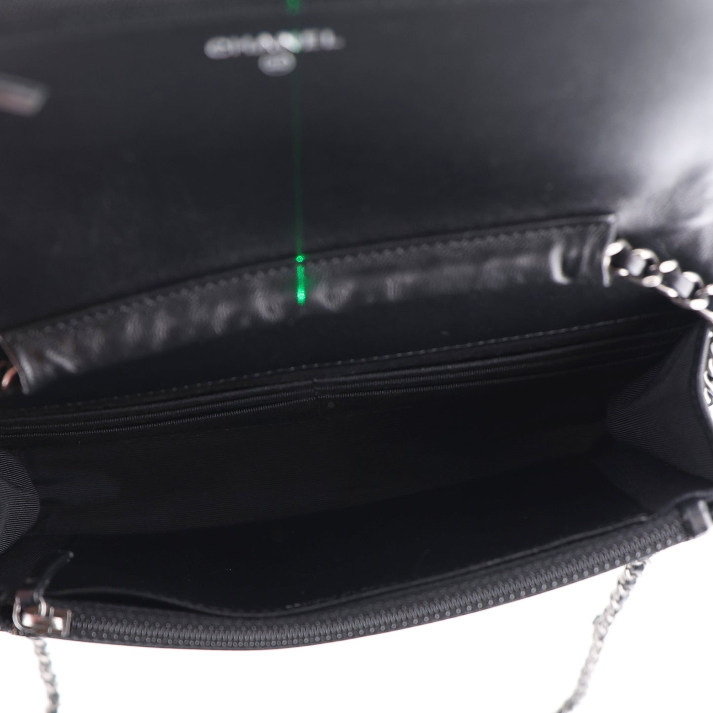 Lambskin Embellished Quilted Wallet On Chain WOC Black