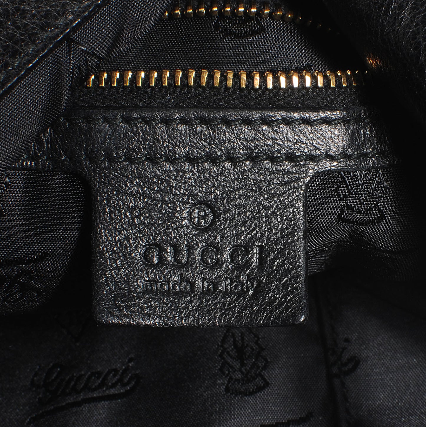 Leather Guccissima Medium Charlotte Hobo Black