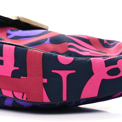 Fendi Nylon Patent Half Moon Baguette Black Multicolor 9 of 9