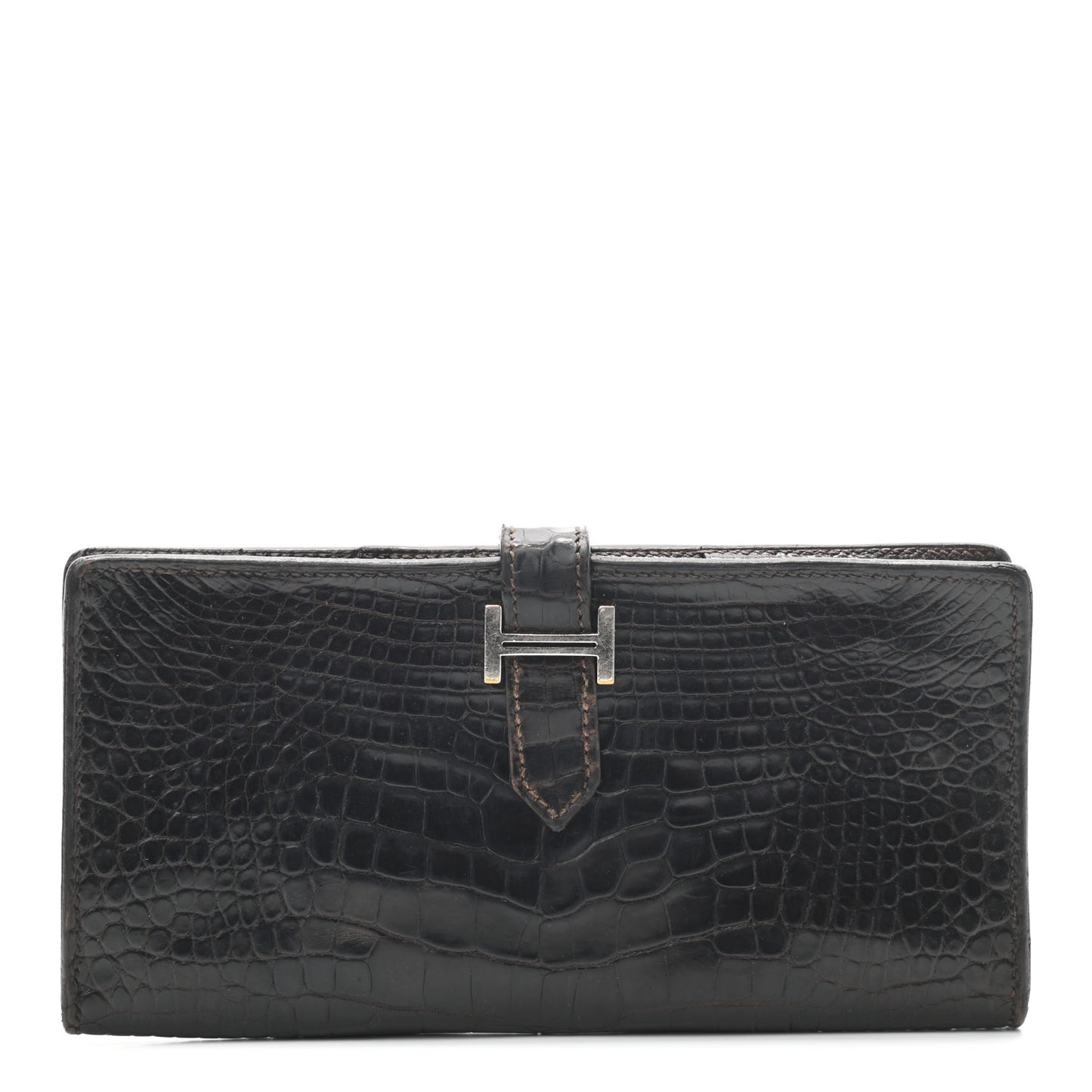 Matte Alligator Bearn Wallet Chocolate