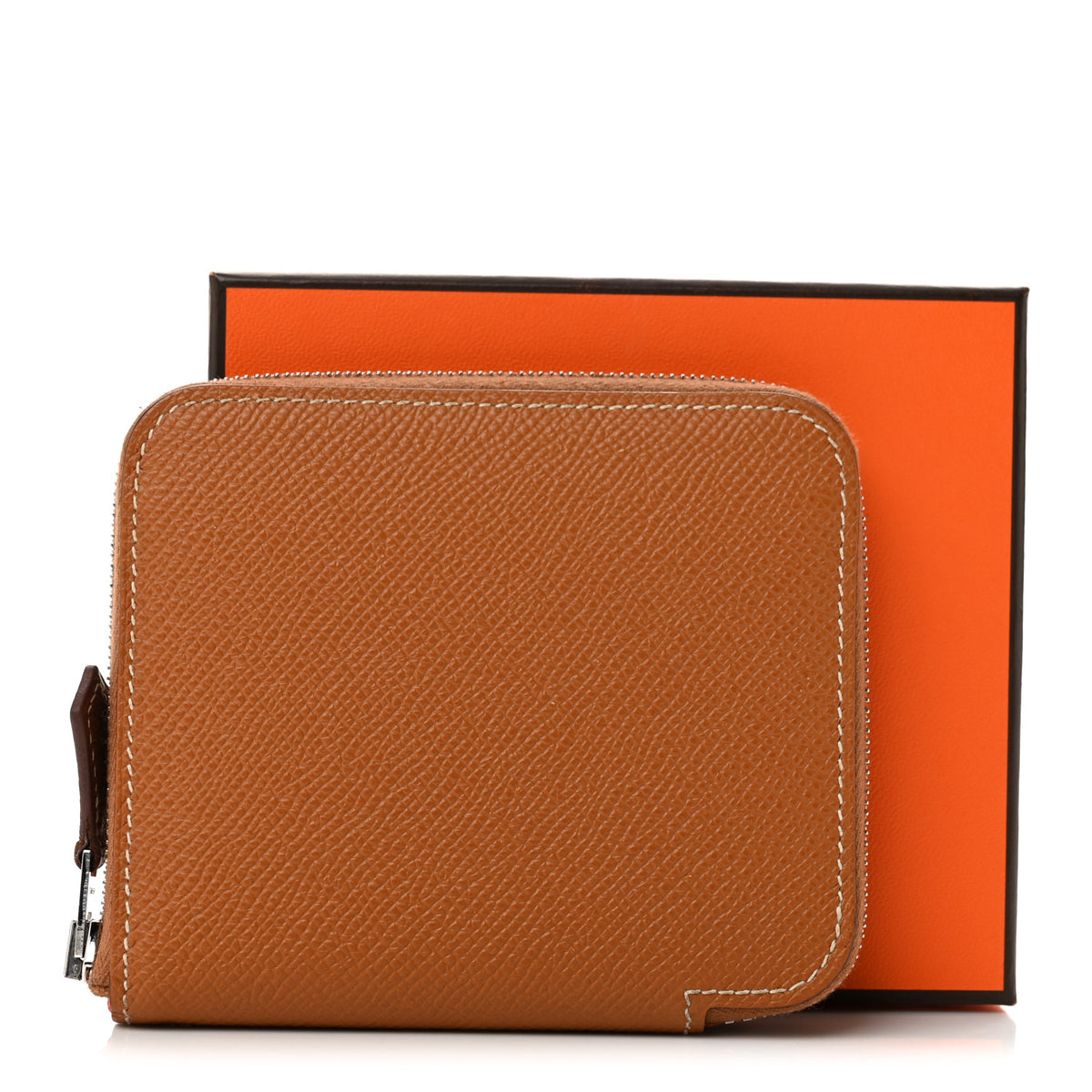 Hermes Epsom Silk'in Compact Wallet Gold Rose Mexico Bougainvillier 9 of 9