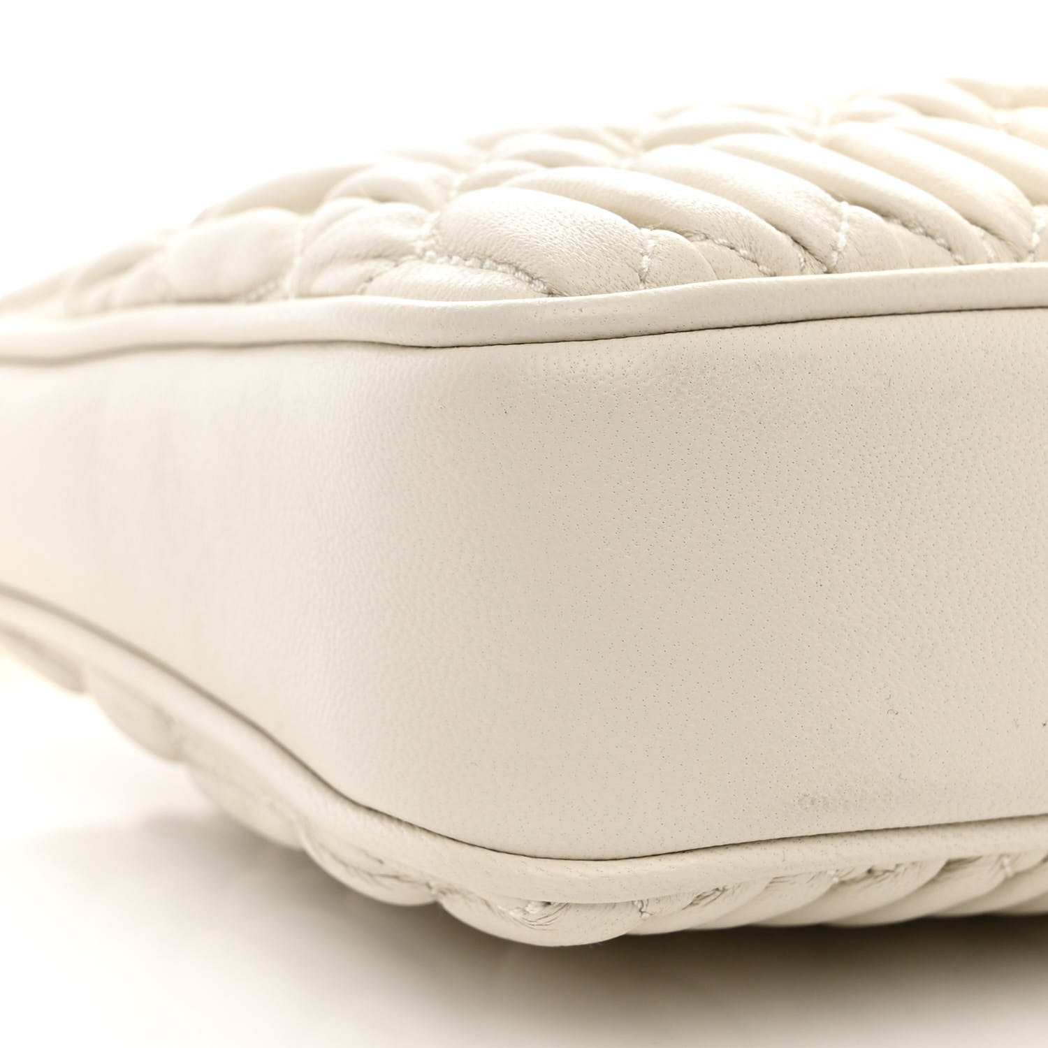 Miu Miu Nappa Matelasse Crystal Mini Shoulder Bag White 10 of 11
