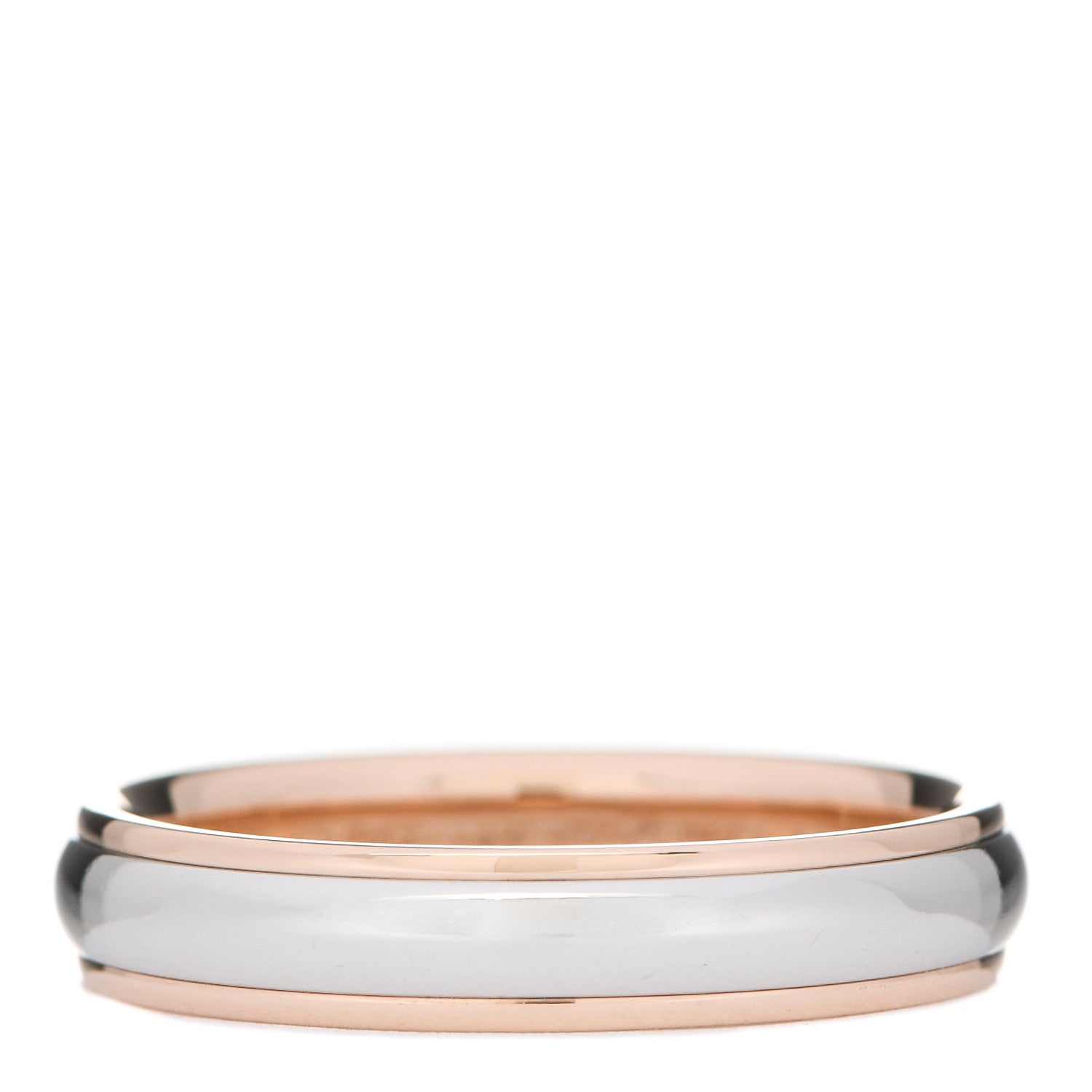 Tiffany Platinum 18K Rose Gold Lucida 4mm Band Ring 55 7.25 1 of 5