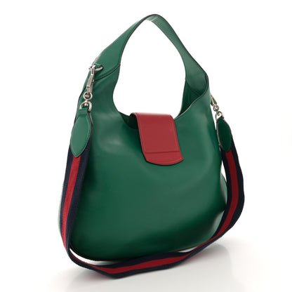 Gucci Calfskin Web Stripe Medium Dionysus Hobo Emerald 3 of 16