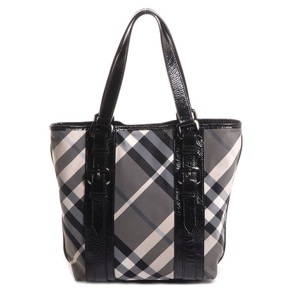 Burberry Nylon Beat Check Small Victoria Tote Black 1 of 8