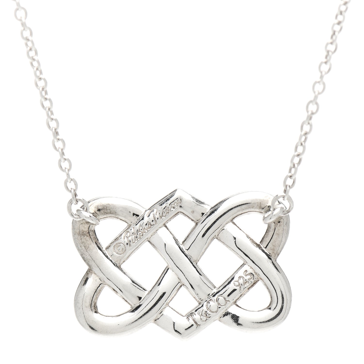 Tiffany Sterling Silver Paloma Picasso Celtic Knot Pendant Necklace 3 of 3