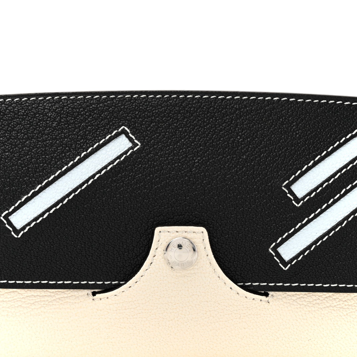 Hermes Chevre Mysore In-The-Loop Wink Glasses Case Nata Black Quebracho Menthe 8 of 10