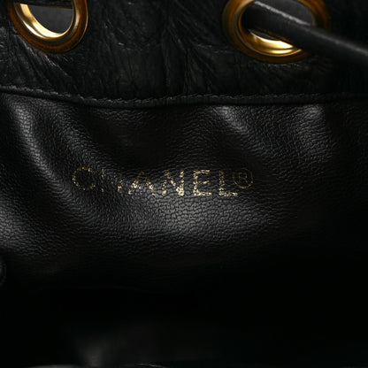 Chanel Lambskin CC Drawstring Shoulder Bag Black 7 of 11