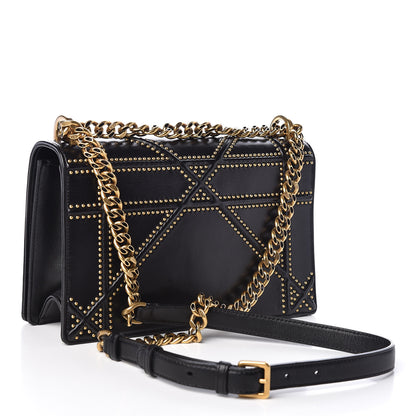Christian Dior Lambskin Studded Medium Diorama Flap Bag Black 3 of 13