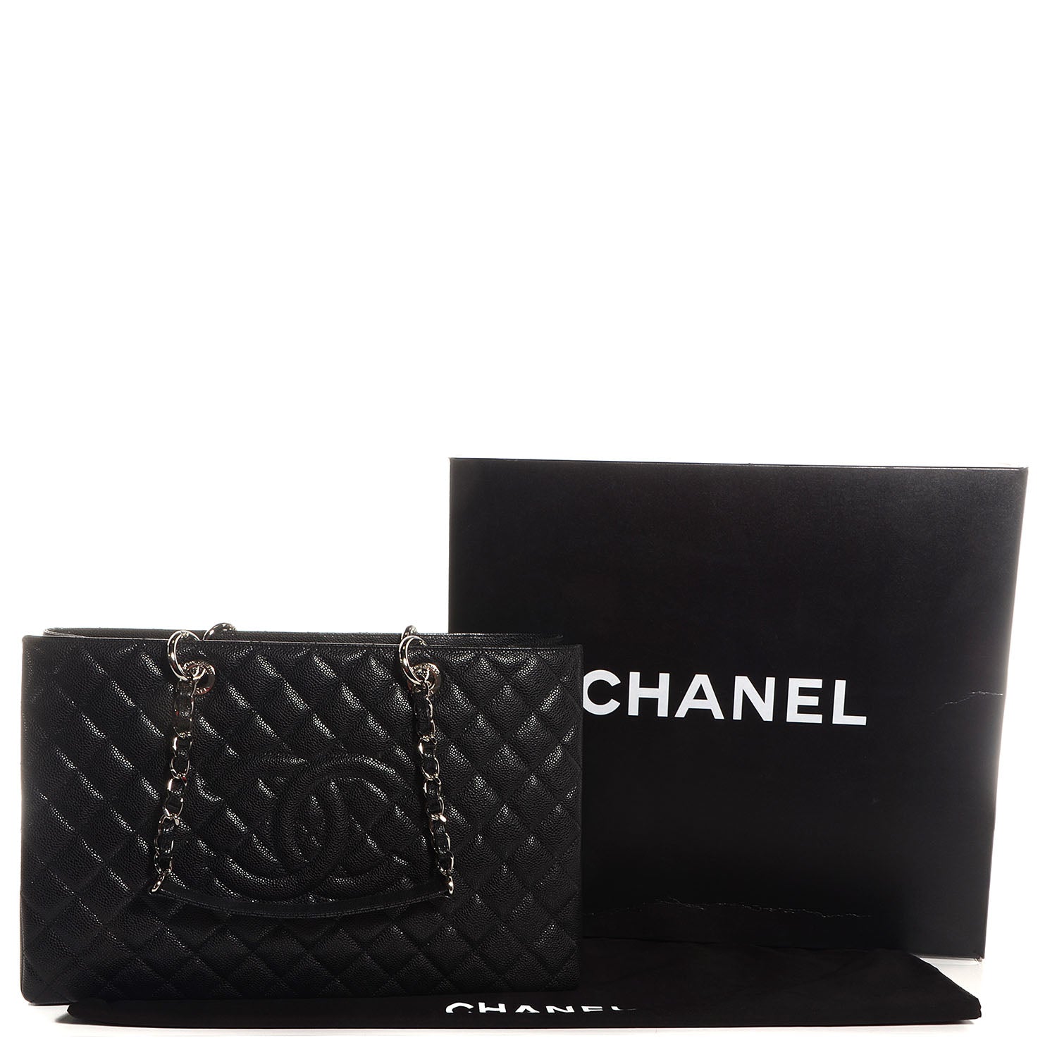 Chanel Caviar XL Grand Shopping Tote GST Black 4 of 8