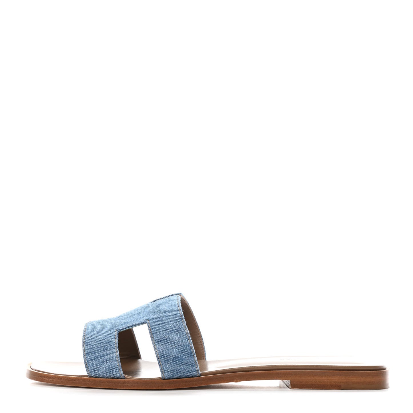 Denim Canvas Oran Sandals 40 Bleu Clair