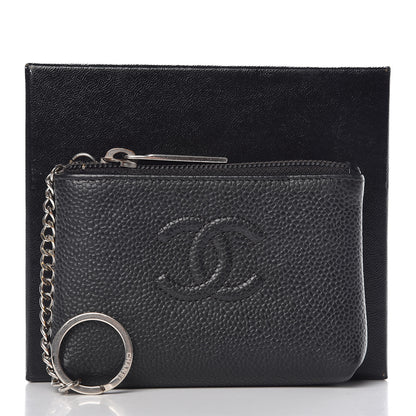 Chanel Caviar Timeless CC Coin Purse Case Black 9 of 9