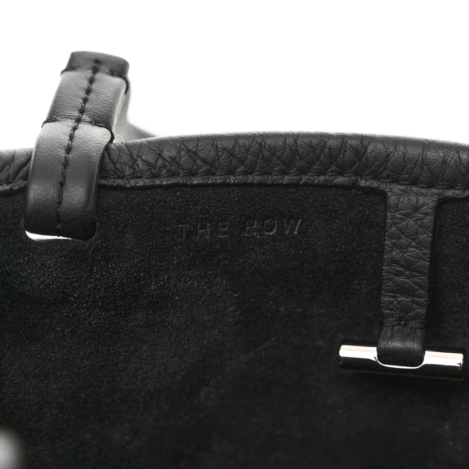 The Row Grained Calfskin Small Park Tote Black 6 of 10