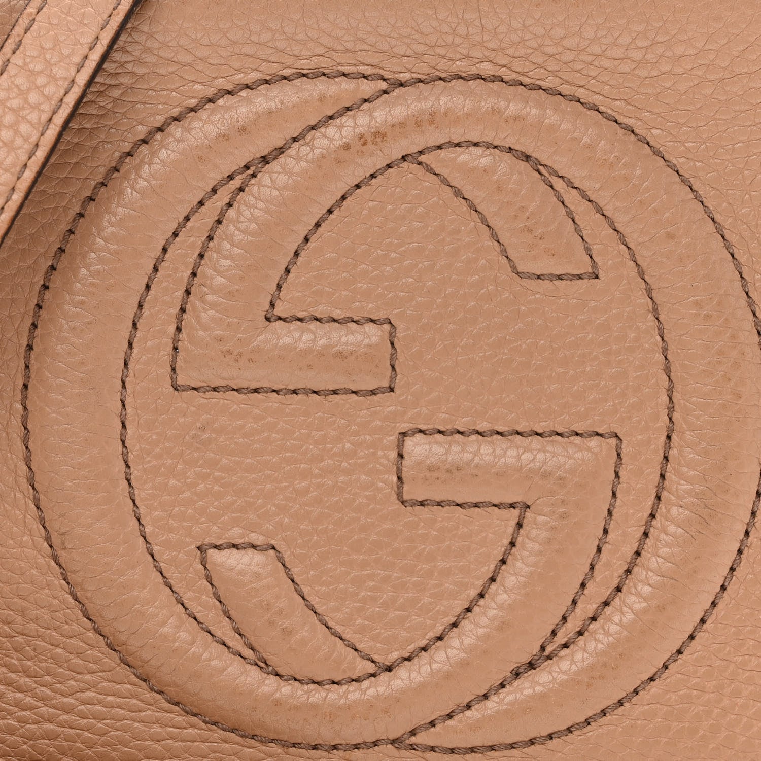 Gucci Pebbled Calfskin Small Soho Disco Bag Camelia 8 of 18