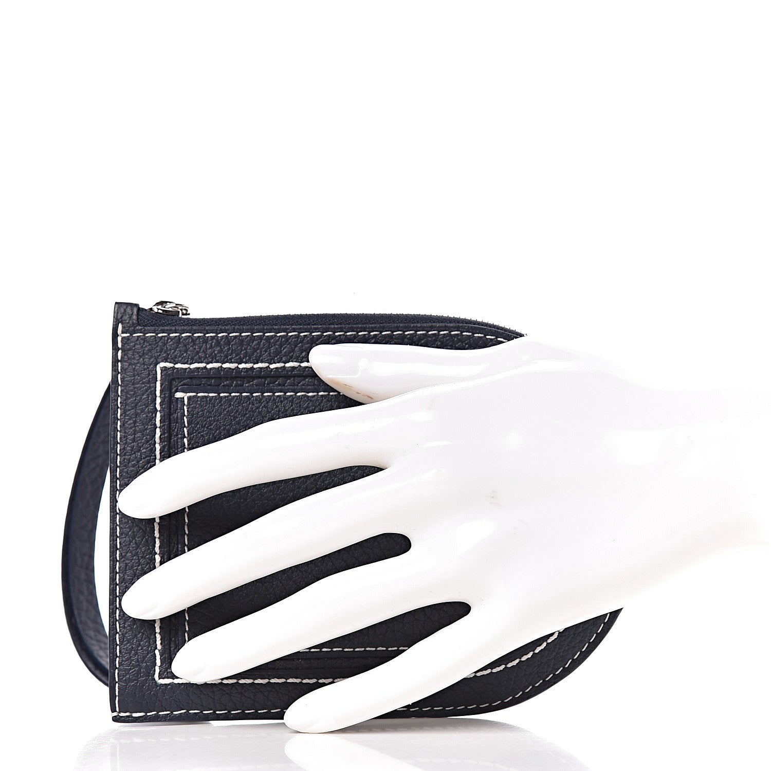 Delvaux Taurillon D Pochette Multifunctions Navy Ivory 2 of 7