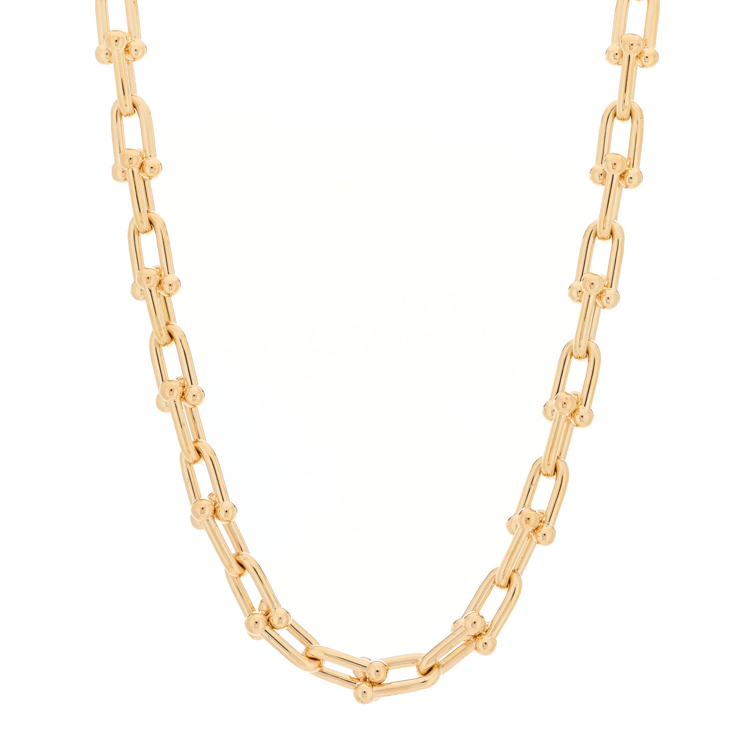 Tiffany 18K Rose Gold Medium HardWear Link Necklace 1 of 5