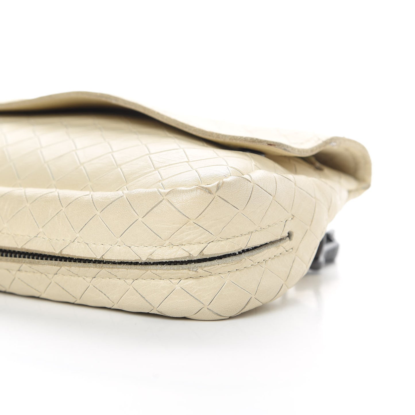 Nappa Intrecciato Mini Messenger Bag White